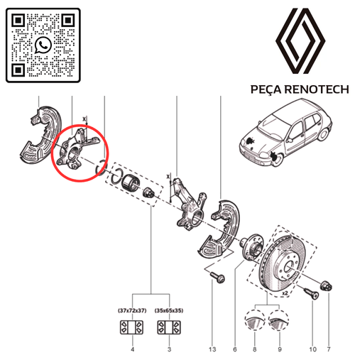 RN 207309 Manga de Eixo Direito - Clio I -Ate 1999- Clio II -Acima 1999- 1.0 Twing 8200207309 -5-